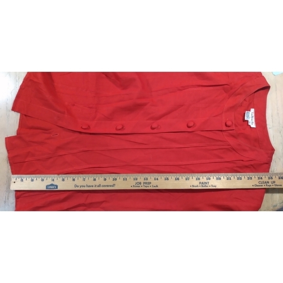 Talbots red 100% silk button front blouse size 14 - Picture 8 of 8